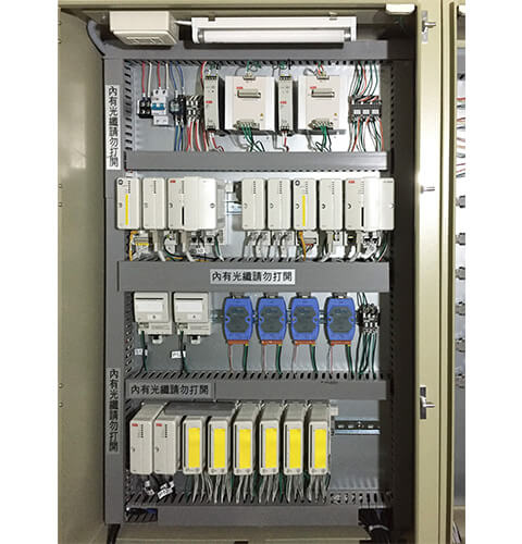 設備箱：ABB PLC Modbus 光纖配線等架設